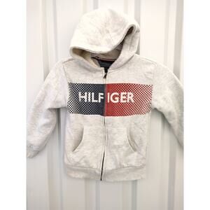 Tommy Hilfiger Hoodie Full Zip Statement Logo Kids Sz 6